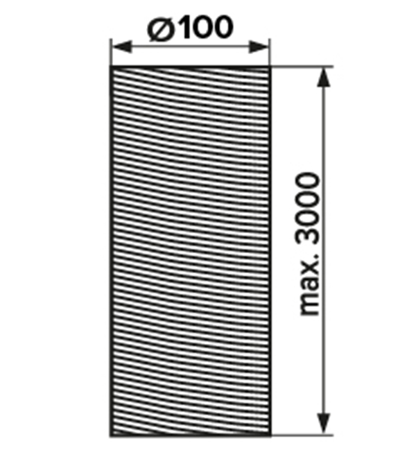 Воздуховод гибкий гофрированный Era алюминиевый d100 мм 3 м