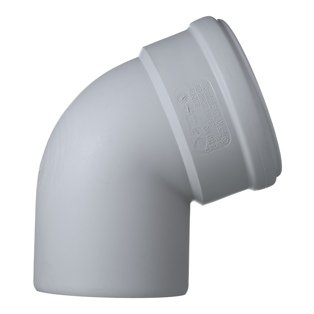 Отвод Ostendorf SKB d110 мм 67° пластиковый бесшумный для внутренней канализации (335130)