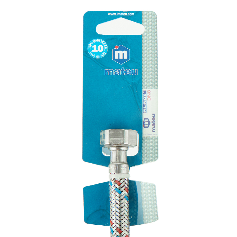 Подводка гибкая для смесителя Mateu 1/2 ВР(г) х М10 штуцер 18 мм 60 см (721060085/THP/678563)