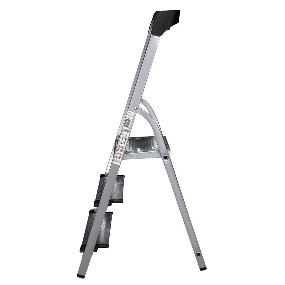 Стремянка алюминиевая 3 ступени 130 мм с лотком органайзером 0,59 м Новая высота