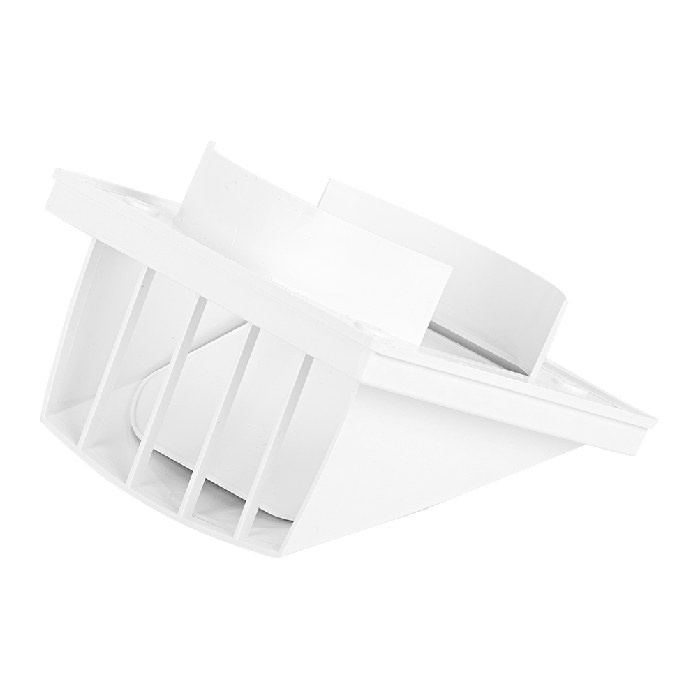 Выход вентиляционный настенный Era с обратным клапаном и с фланцем пластиковый 150х150 мм d125 мм