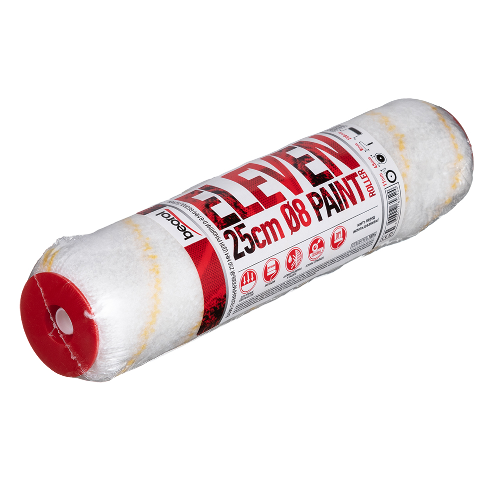 Валик полиакрил 250 мм стержень 8 мм d45 мм ворс 11 мм для водной основы без ручки Beorol Eleven