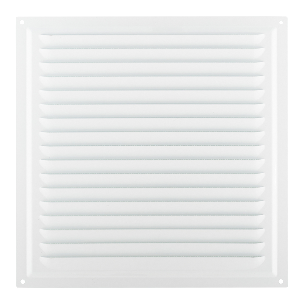 Решетка вентиляционная стальная Era 300х300 мм с сеткой белая