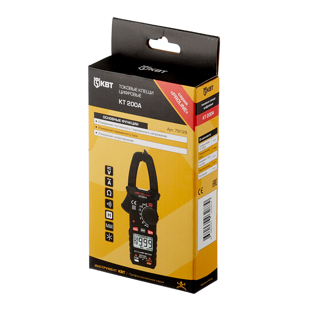 Клещи токовые КВТ ProLine KT 200A (79129)