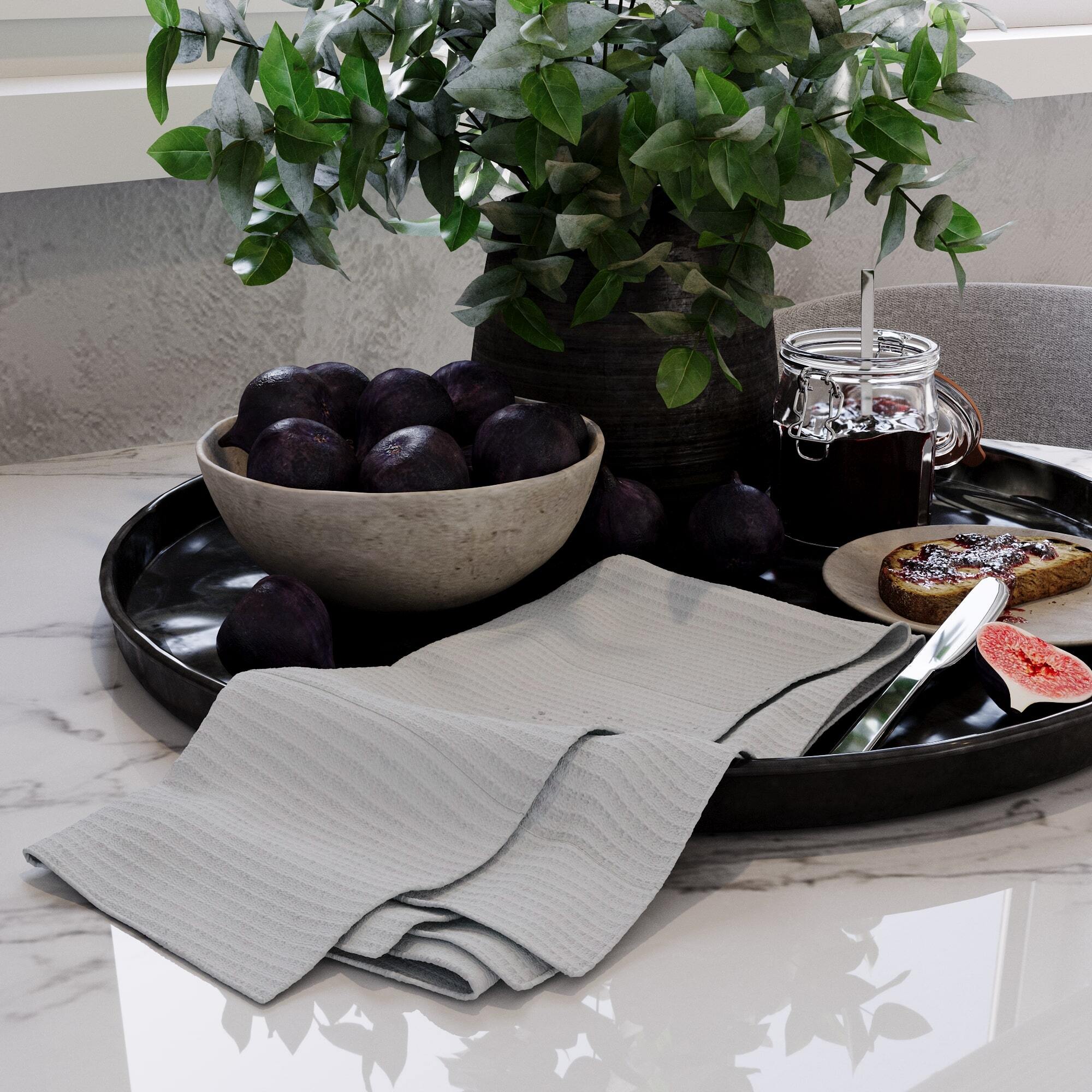 Полотенце вафельное кухонное Verossa 40х70 см серое