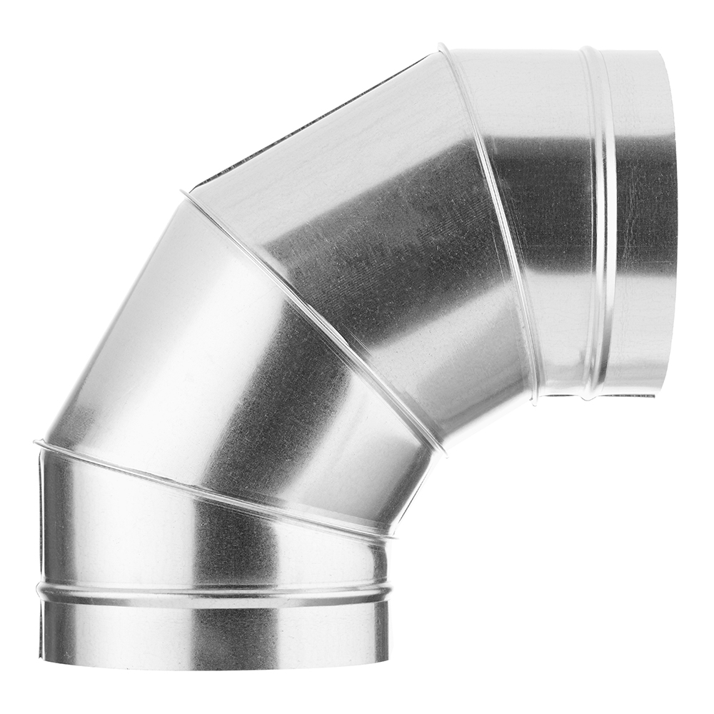 Отвод для круглых воздуховодов d160 мм 90° оцинкованный