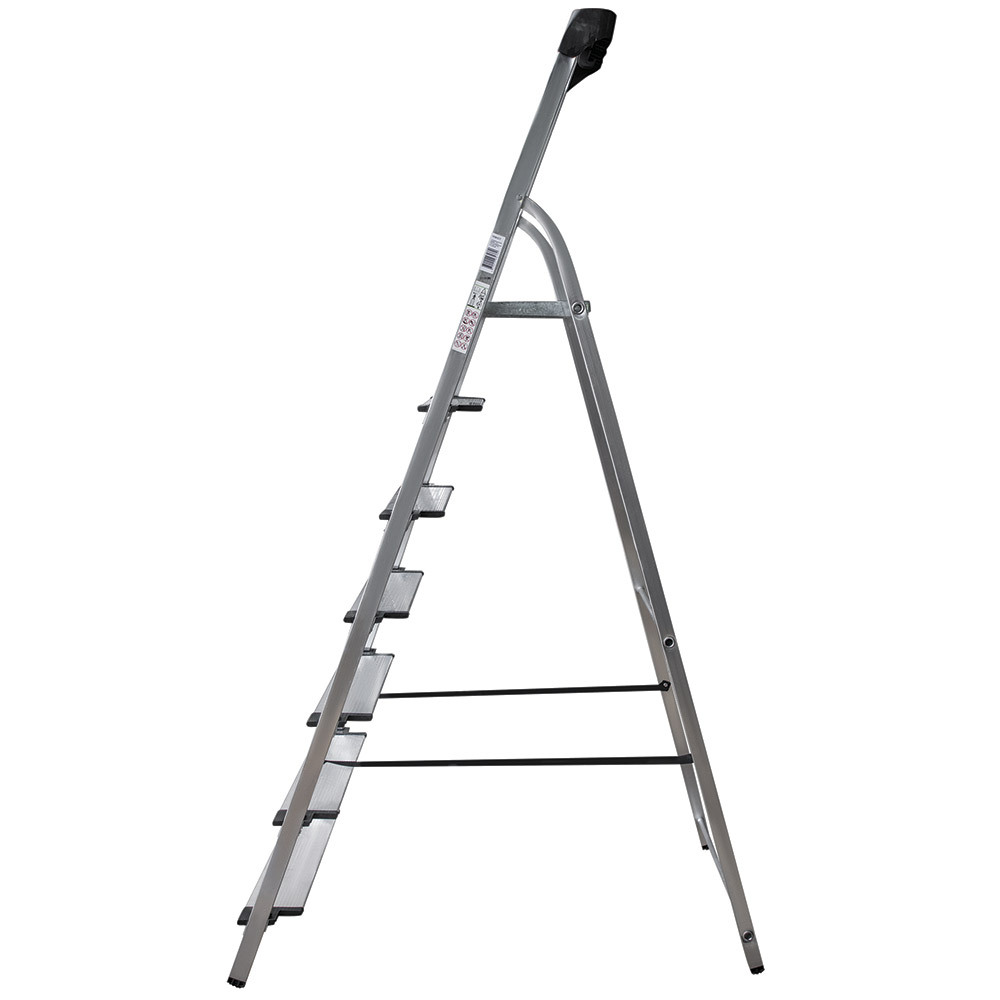 Стремянка алюминиевая 7 ступеней 130 мм с лотком органайзером 1,47 м Новая высота