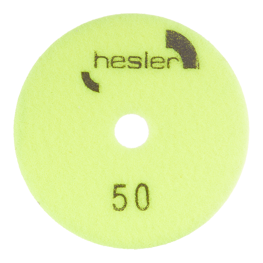 Круг алмазный шлифовальный по камню Hesler гибкий d100 мм P50 для мокрого шлифования