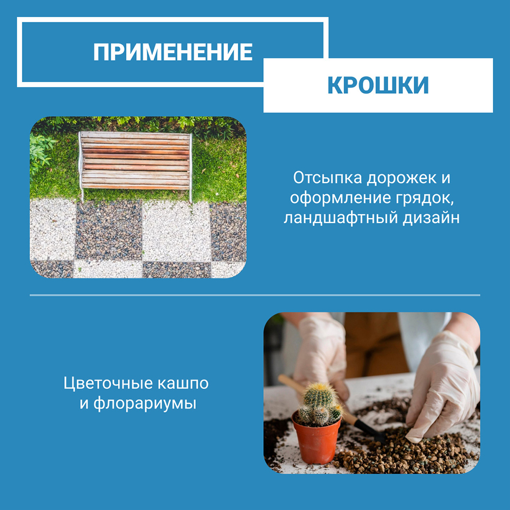 Гранитная крошка Rainberg 2-5 мм 5 кг серая