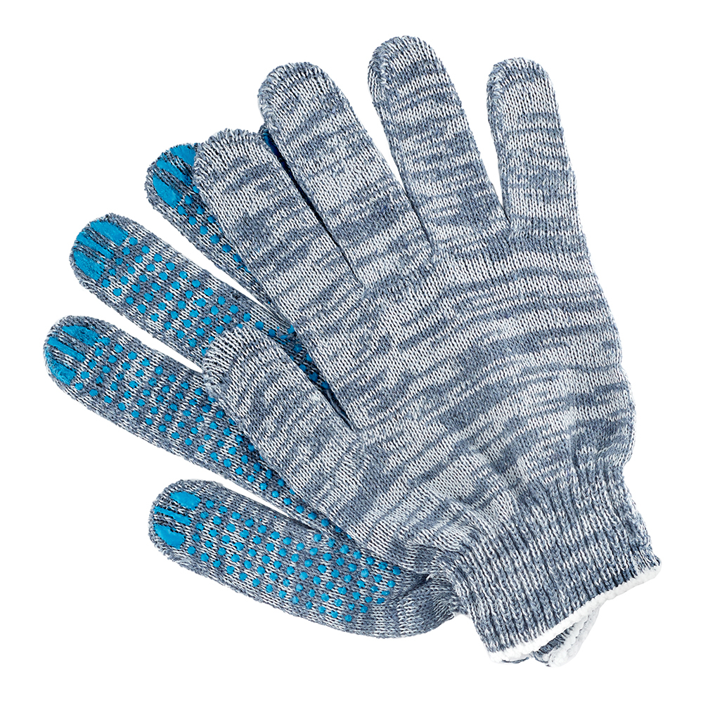 Перчатки х/б 4 нити с ПВХ покрытием графит 9 (XL) (5 пар)