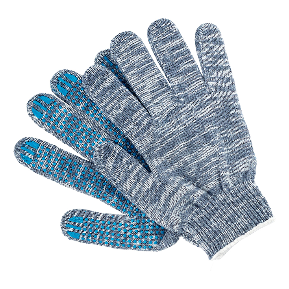 Перчатки х/б 4 нити с ПВХ покрытием графит 9 (XL)