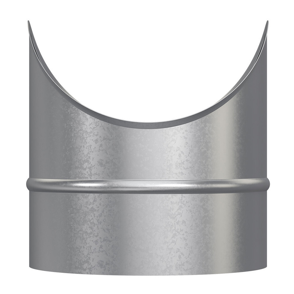 Врезка для круглых воздуховодов d160х160 мм оцинкованная