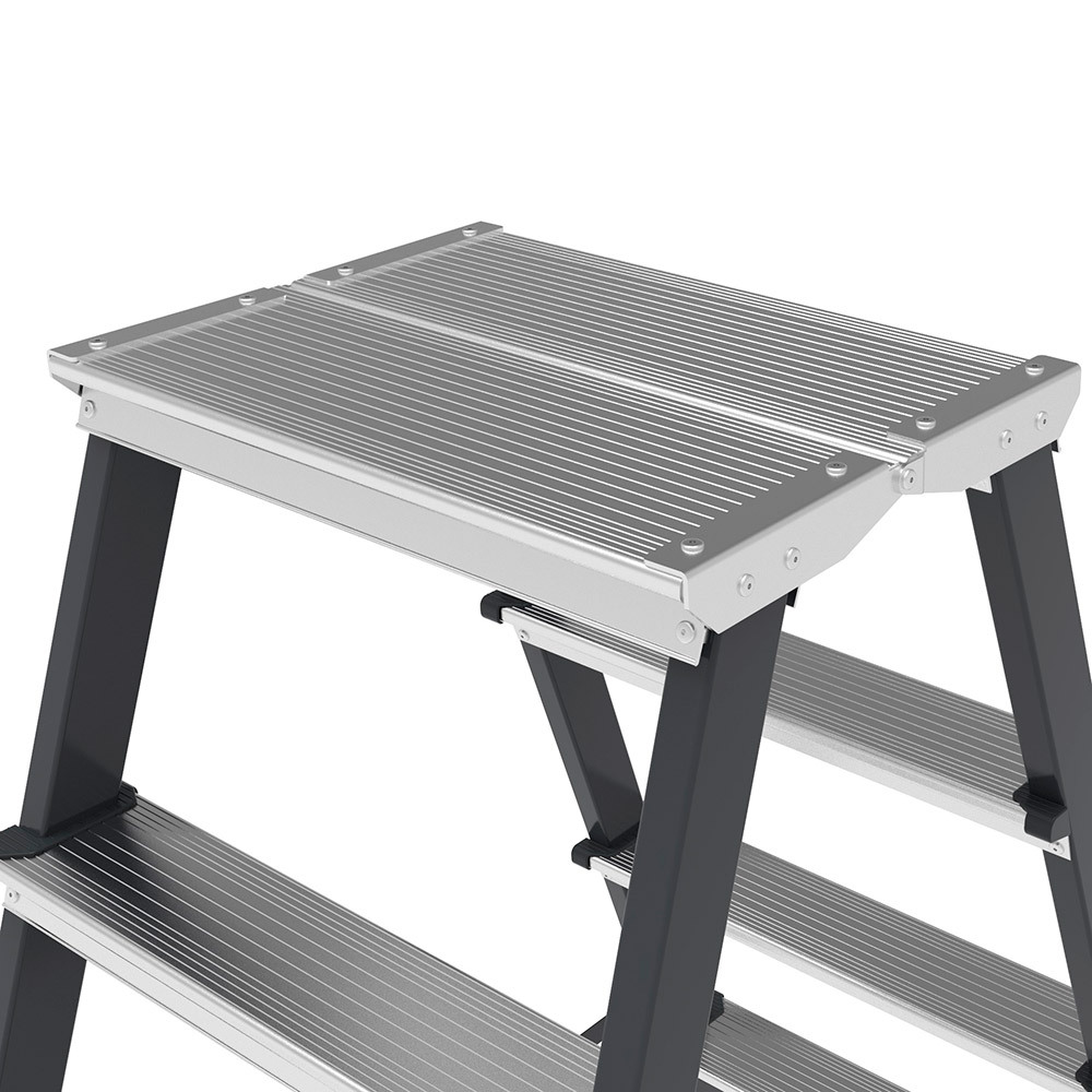 Стремянка алюминиевая 6 ступеней 80 мм двухсторонняя 1,32 м Новая высота