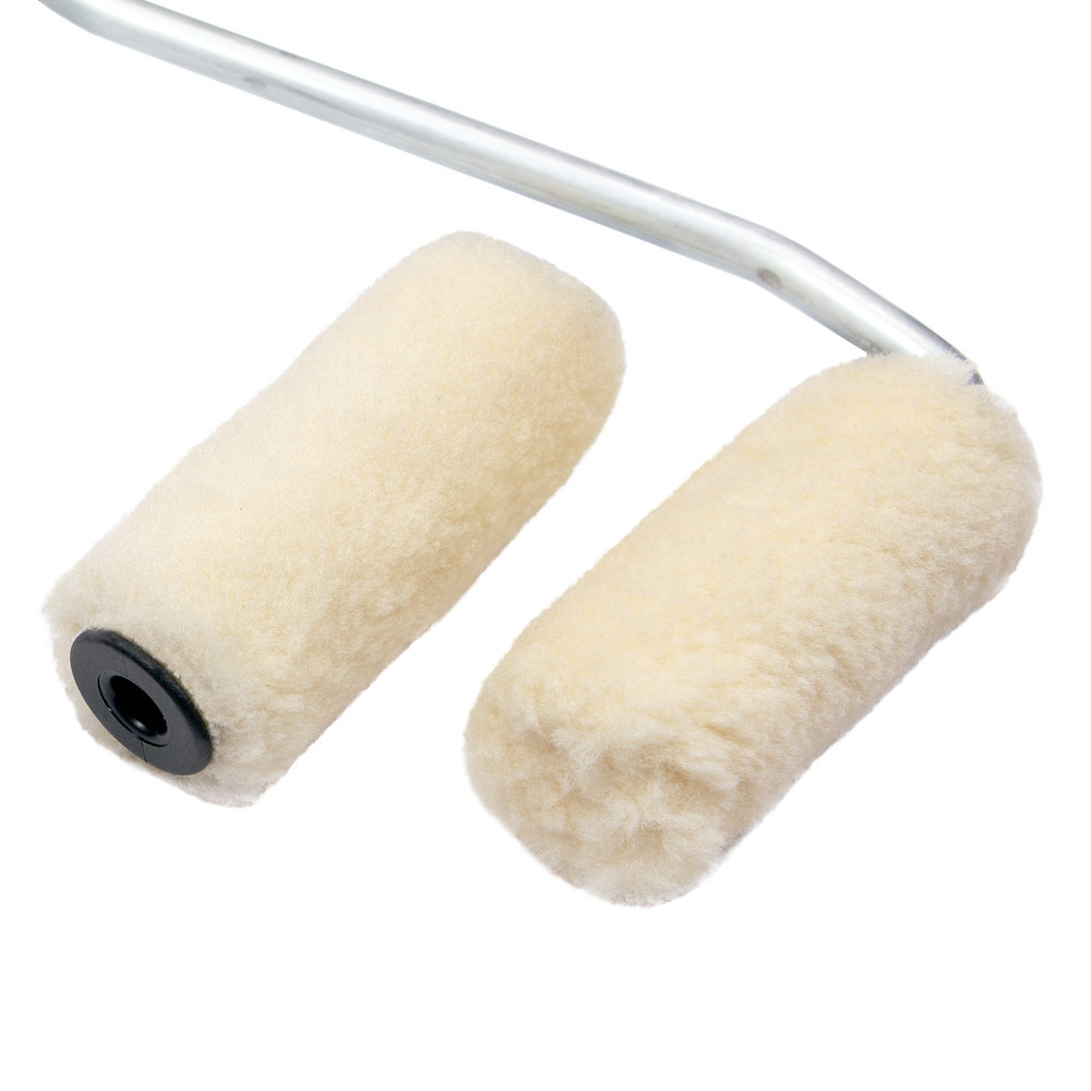 Валик велюр 60 мм стержень 6 мм d15 мм ворс 5 мм для алкидной основы с ручкой с запасным роликом Hesler Frankfurt