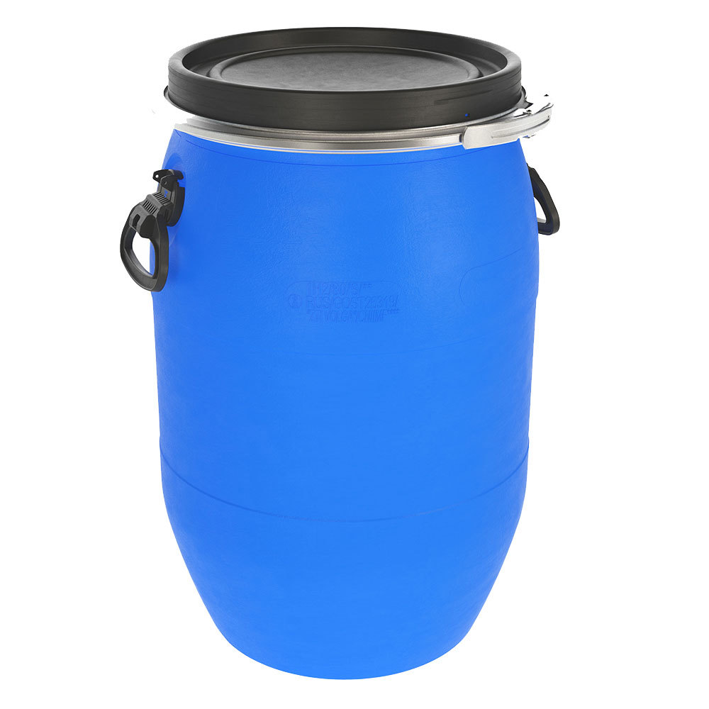 Бочка для жидких/сыпучих веществ ЗТИ Опен Топ 65 л полиэтиленовая широкая горловина