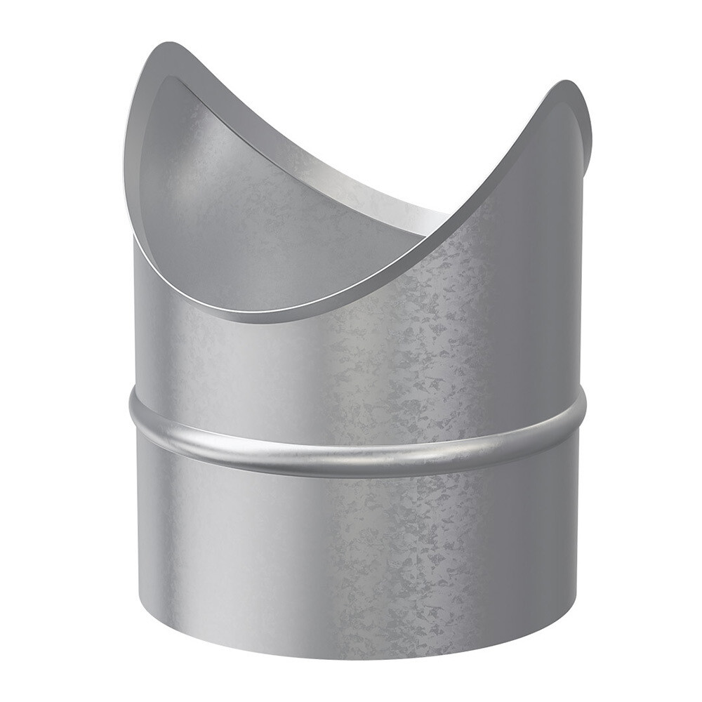 Врезка для круглых воздуховодов d125х125 мм оцинкованная