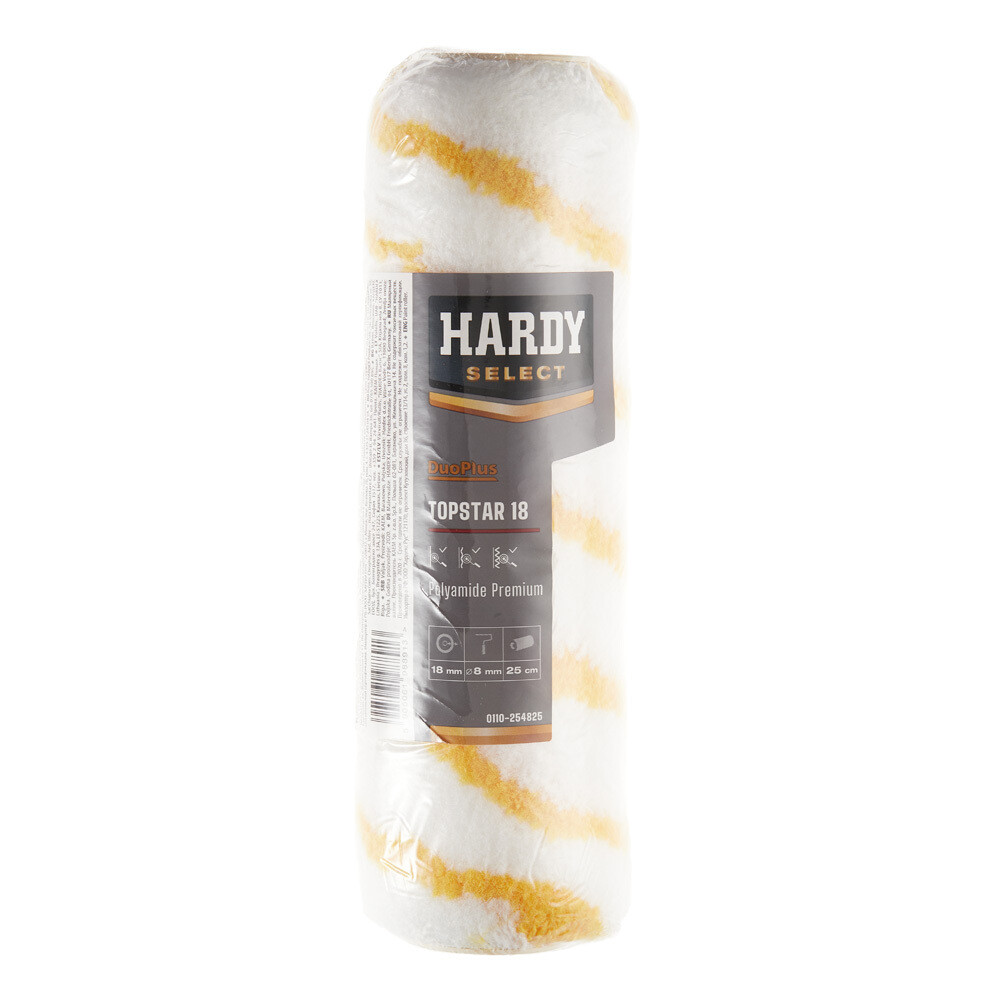 Валик полиамид 250 мм стержень 8 мм d48 мм ворс 18 мм для водной основы без ручки Hardy Select TopStar