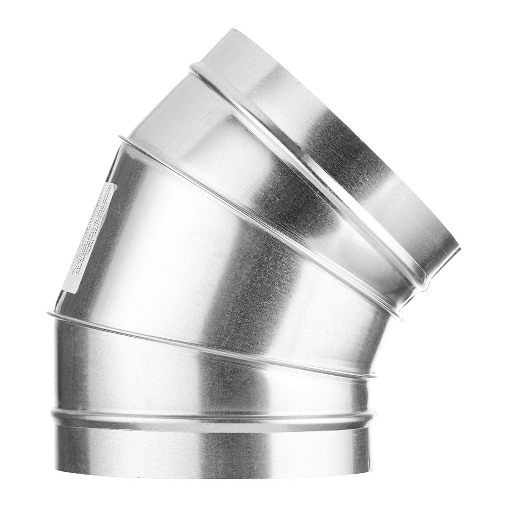 Отвод для круглых воздуховодов d160 мм 45° оцинкованный