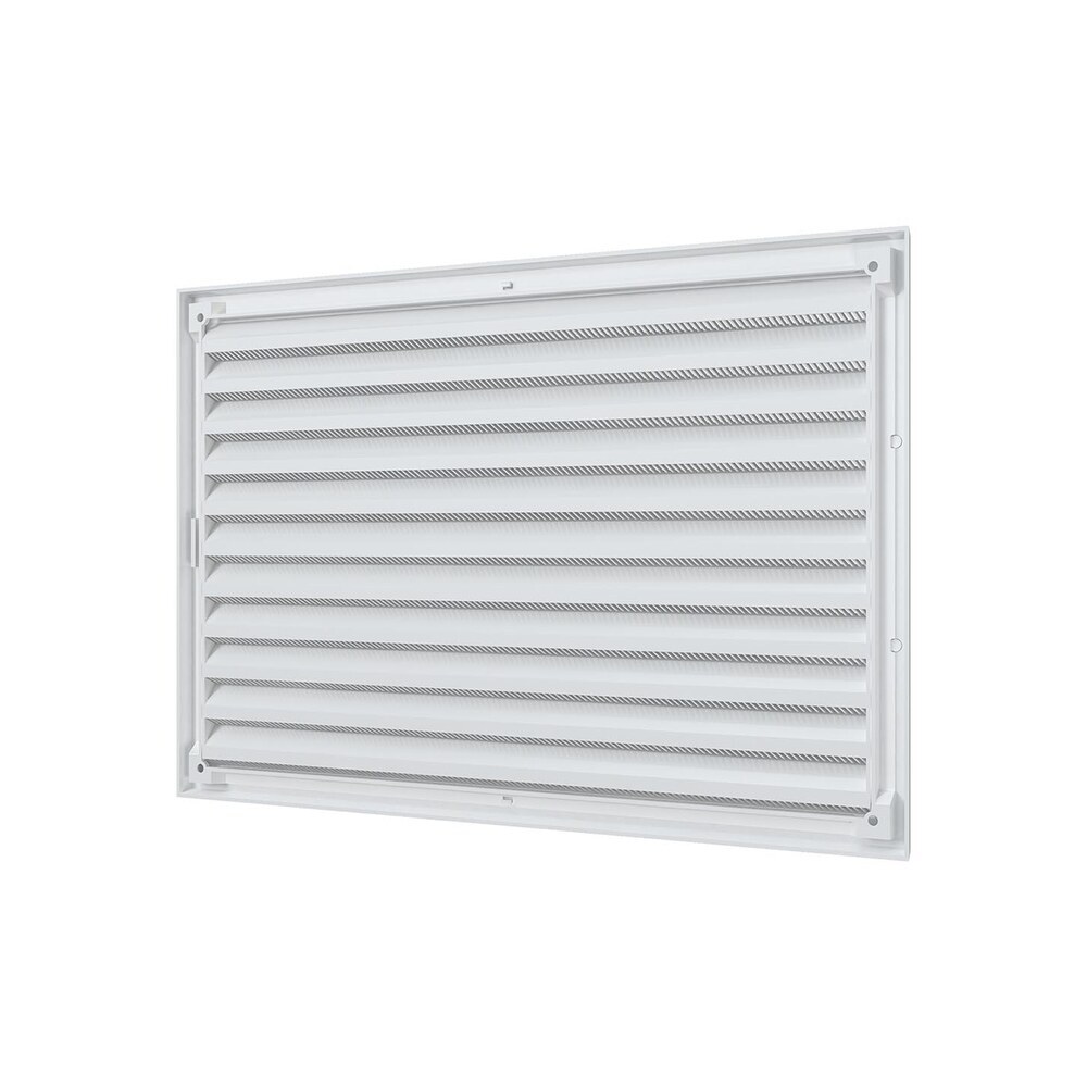 Решетка вентиляционная пластиковая приточно-вытяжная Era RZN 300х200 мм с сеткой белая