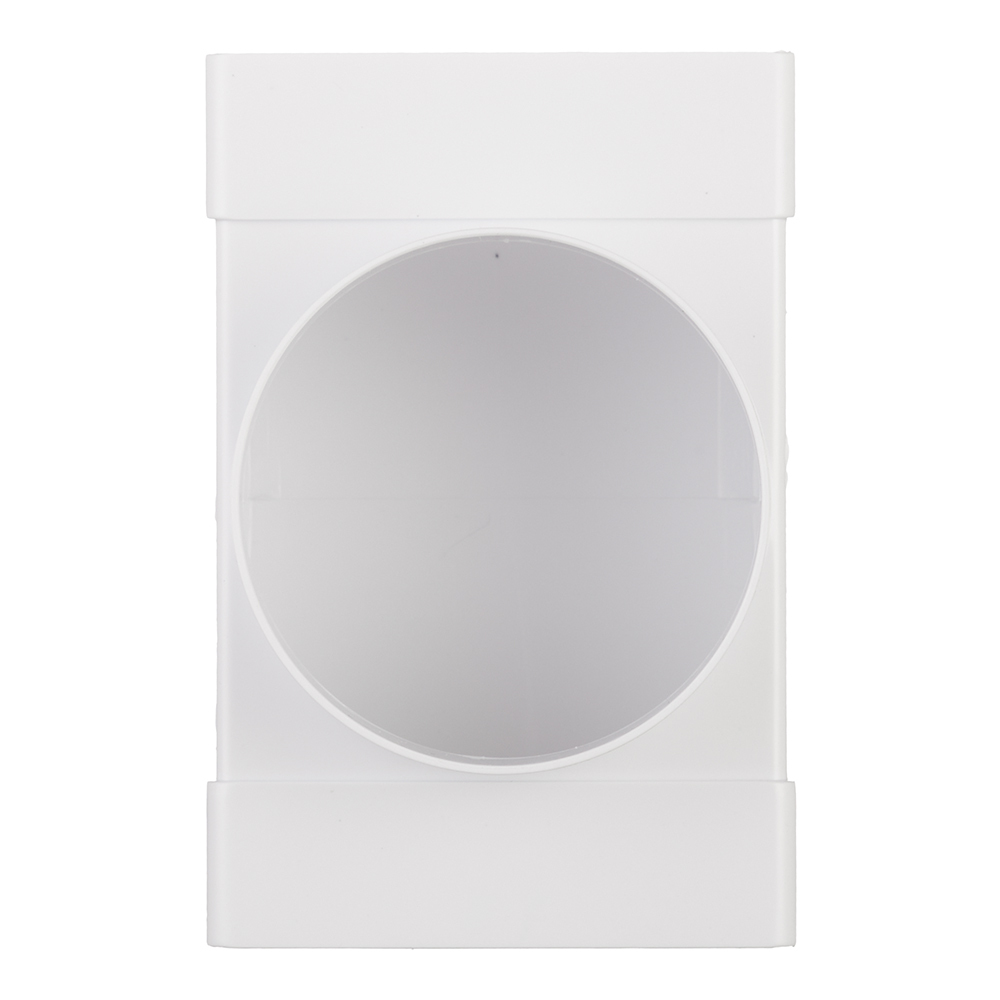 Соединитель Т-образный пластиковый для плоских воздуховодов 55х110 мм с круглыми d100 мм