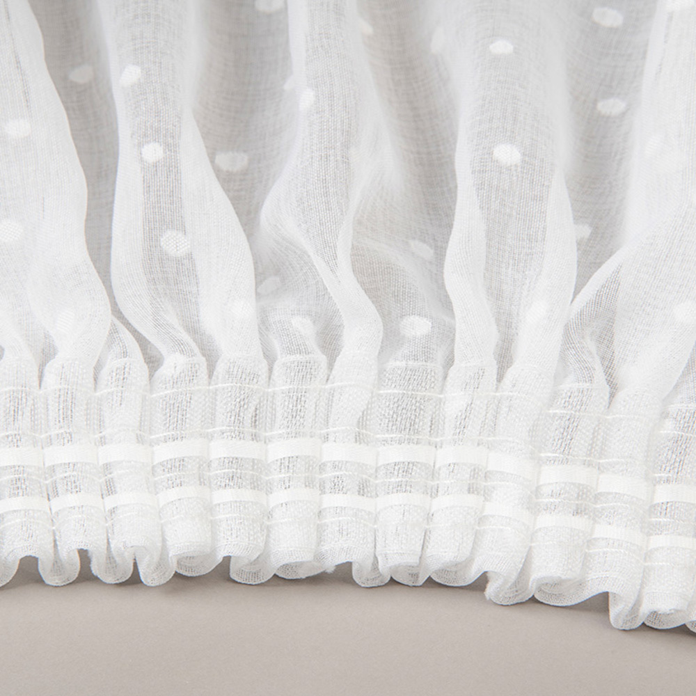 Тюль искусственный лен белый 300х260 см Legrand Спот с утяжелителем (58131405)