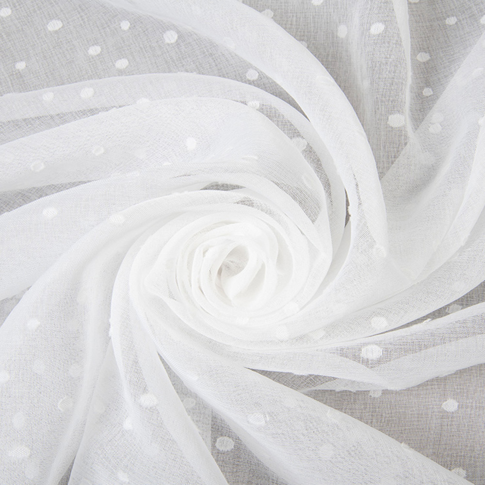 Тюль искусственный лен белый 300х260 см Legrand Спот с утяжелителем (58131405)