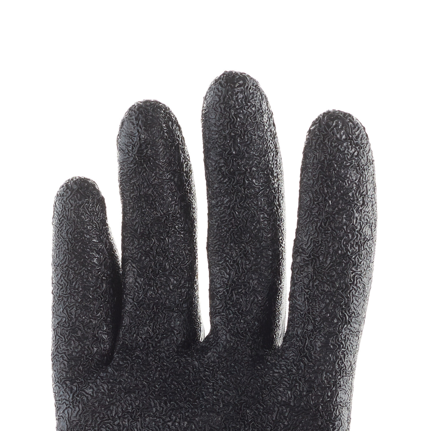 Перчатки полиэстеровые 13 нитей с латексным обливом тактильные Delta Plus VE630 черные 10 (XL)