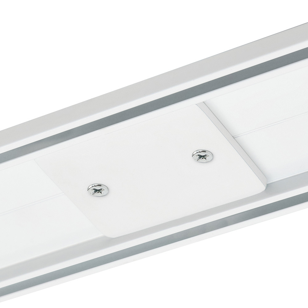 Соединитель для двухрядного карниза Facile металлический белый