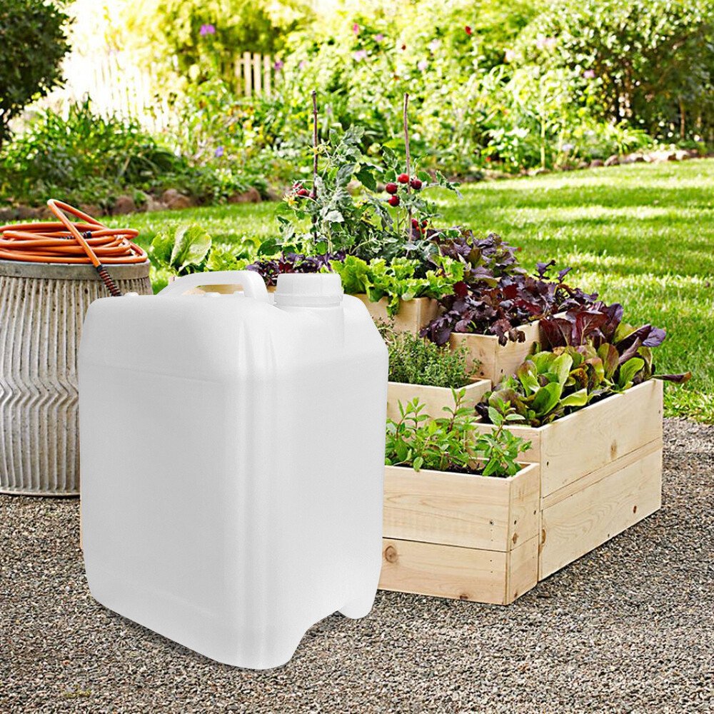 Канистра для жидкостей 20 л полиэтиленовая штабелируемая белая