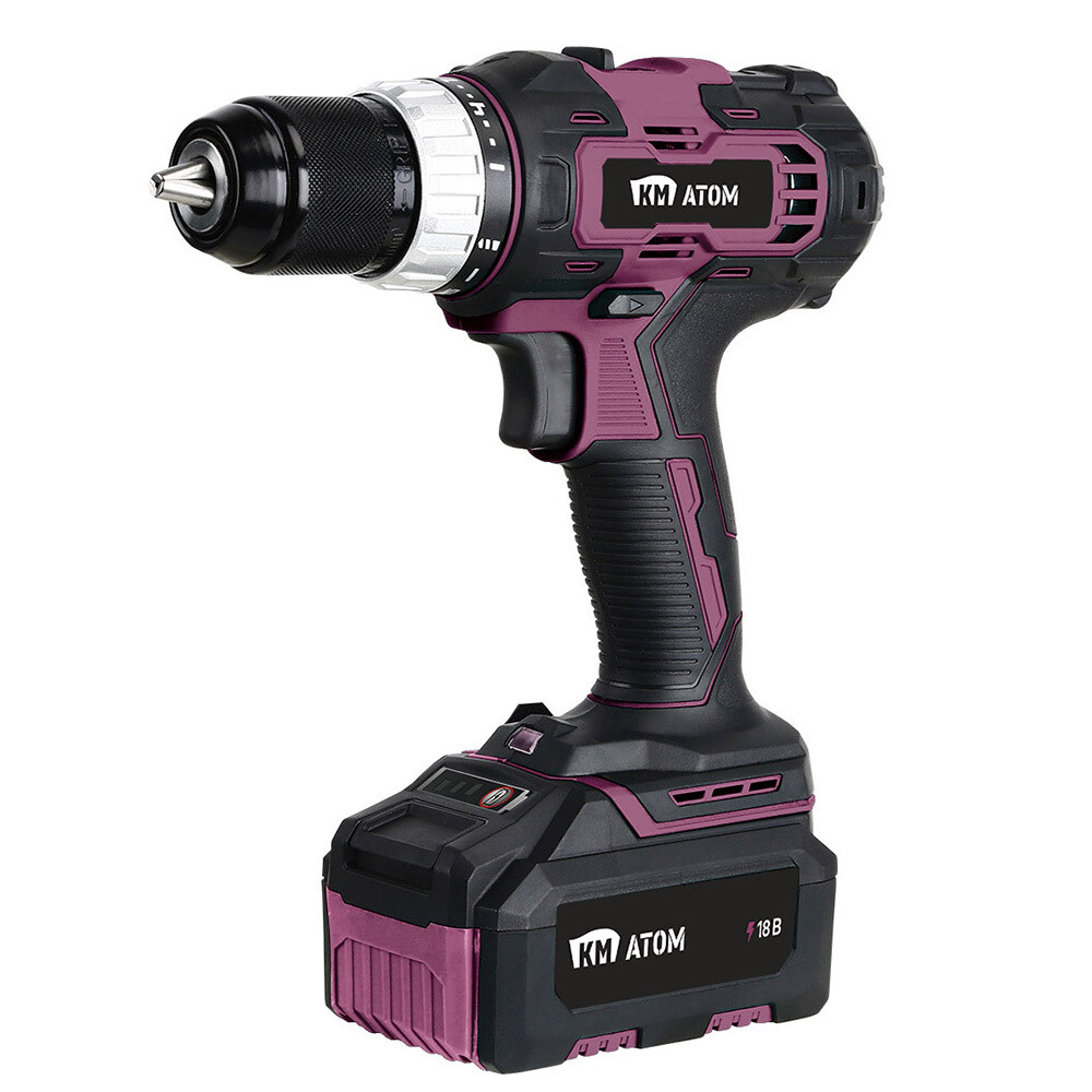 Набор электроинструмента аккумуляторный КМ АТОМ 18 В Li-Ion 4 Ач 5 предметов с АКБ и ЗУ