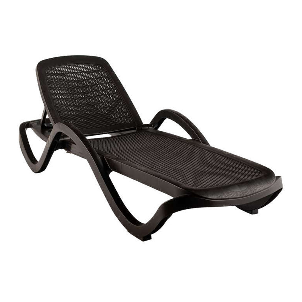 Шезлонг складной пластиковый Элластик-Пласт Capri 1940х730х310 мм плетеный (ЭП 644376)