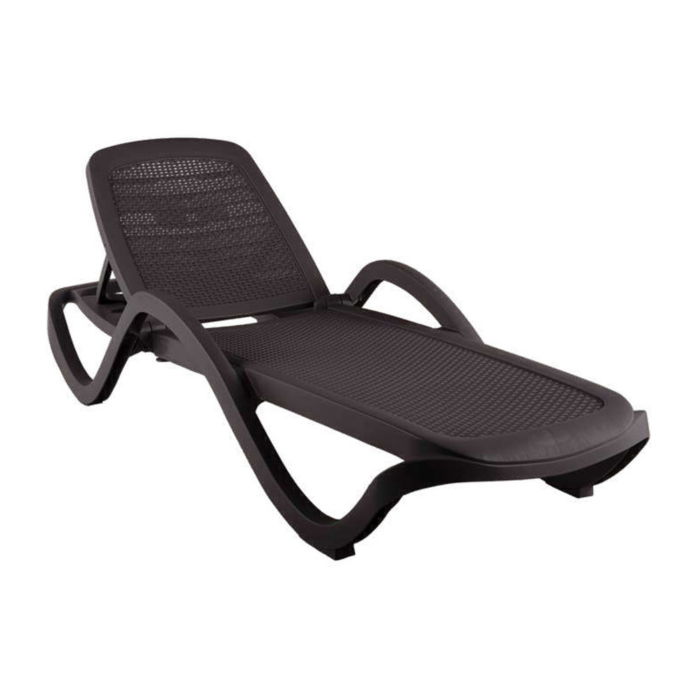 Шезлонг складной пластиковый Элластик-Пласт Capri 1940х730х310 мм плетеный (ЭП 644376)