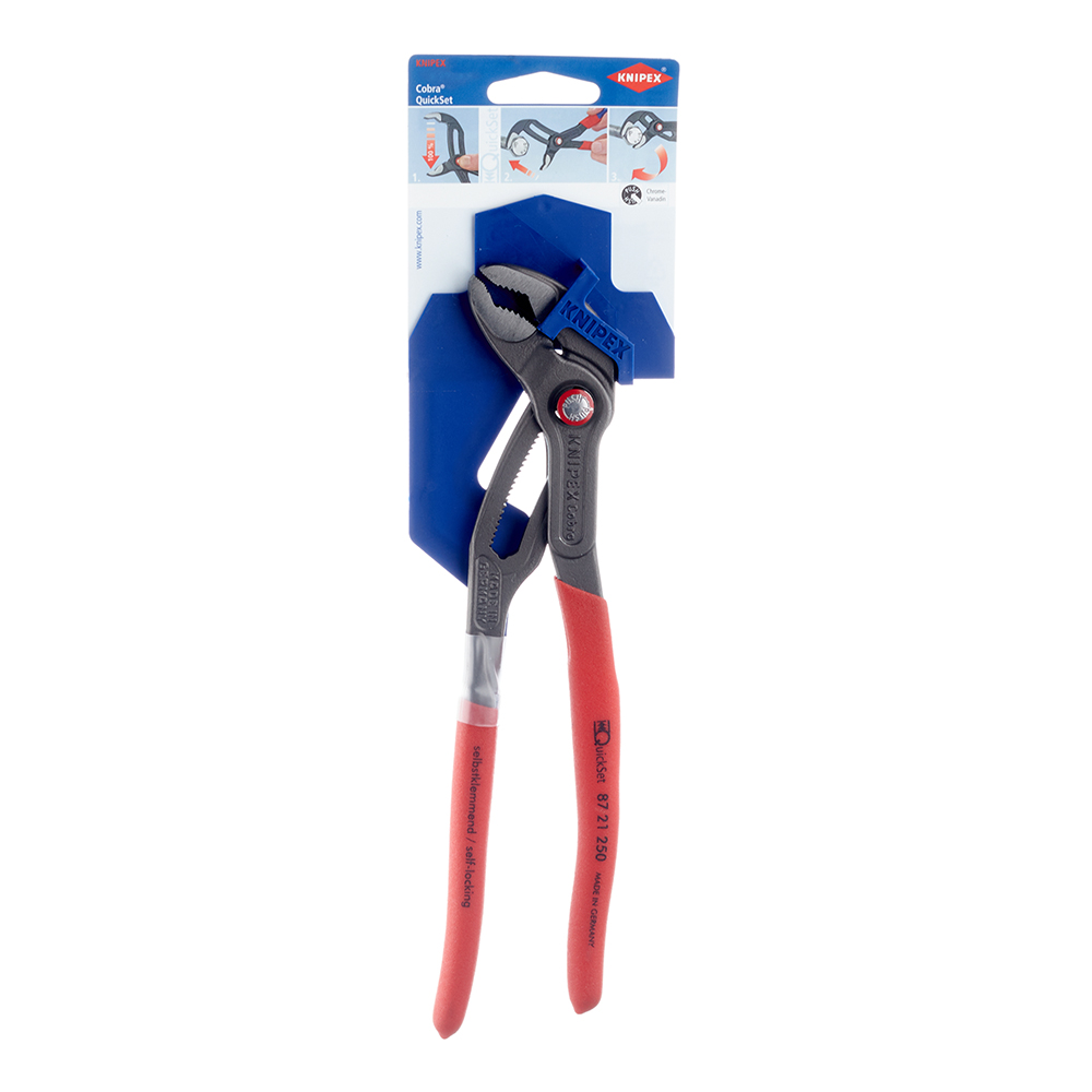 Клещи переставные Knipex Cobra QuickSet 250 мм (KN-8721250SB)