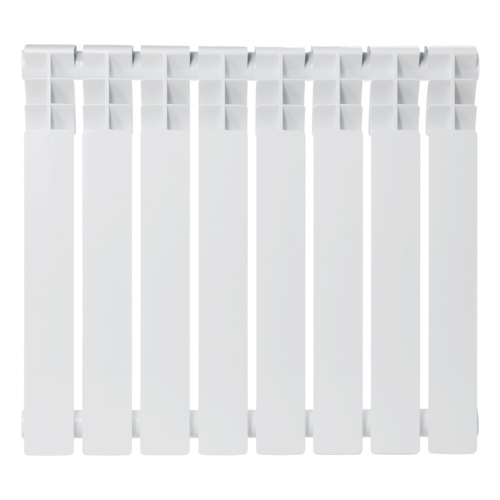 Радиатор биметаллический КМ 500 мм 8 секций 1" боковое подключение белый