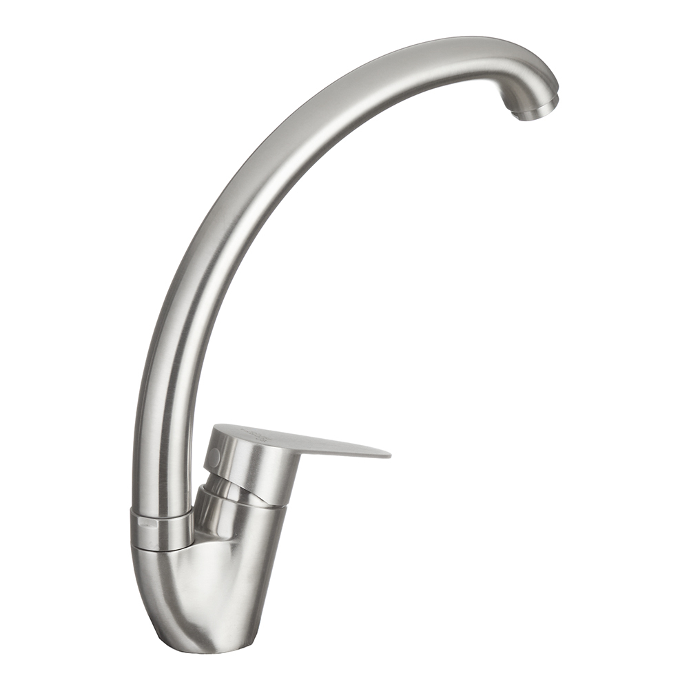 Смеситель для кухни Corsa Deco Swan сталь с высоким изливом однорычажный (966372)