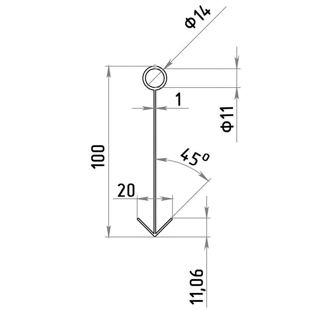 Бордюр пластиковый 10000х100х20 мм зеленый Gidrolica