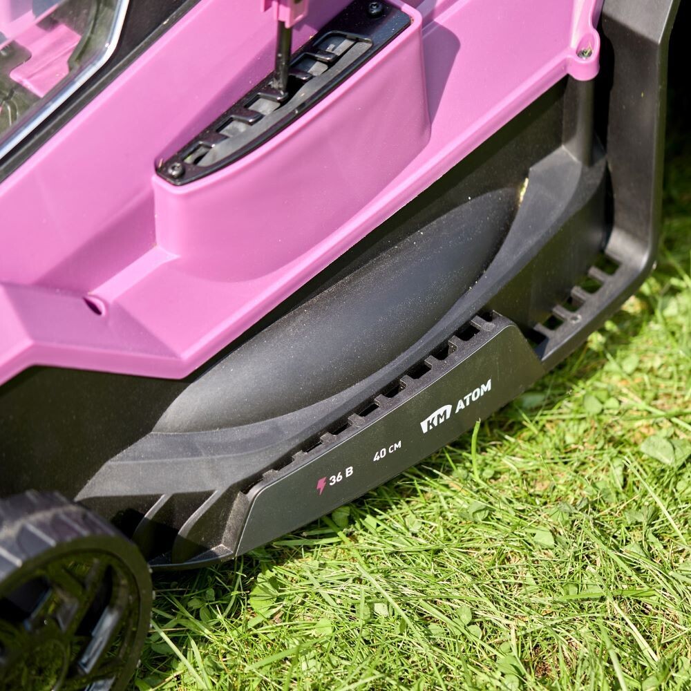 Газонокосилка аккумуляторная КМ АТОМ 36 В 400 мм 4Ач Li-Ion 2 АКБ и ЗУ (CL-184BL/2 KIT)
