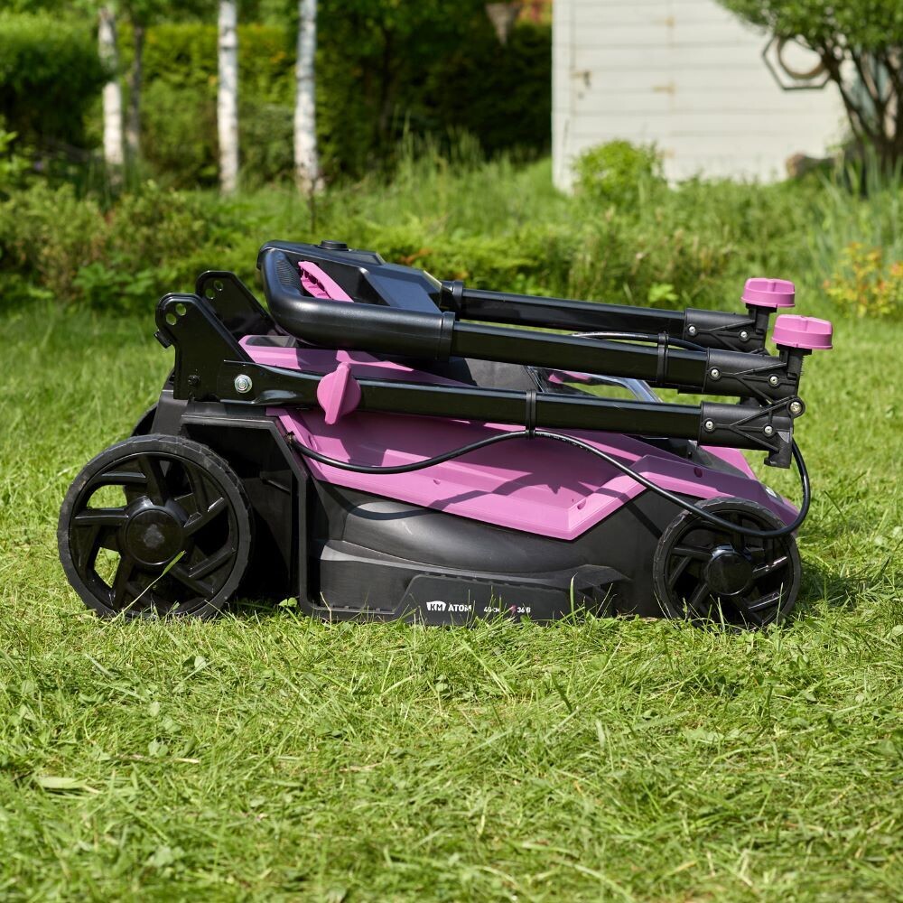 Газонокосилка аккумуляторная КМ АТОМ 36 В 400 мм 4Ач Li-Ion 2 АКБ и ЗУ (CL-184BL/2 KIT)