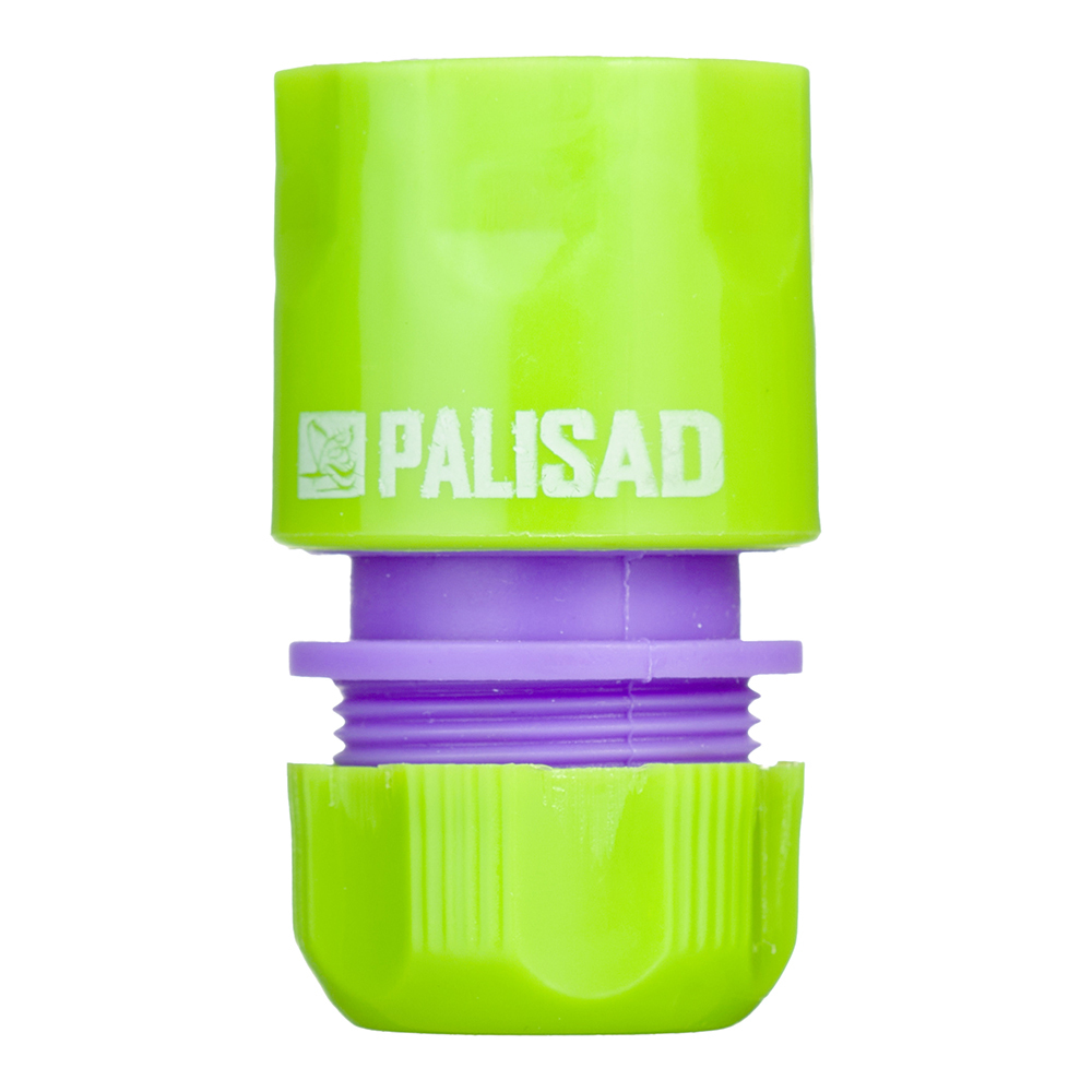 Муфта 1/2 для поливочного шланга Palisad пластиковая с аквастопом (66140)