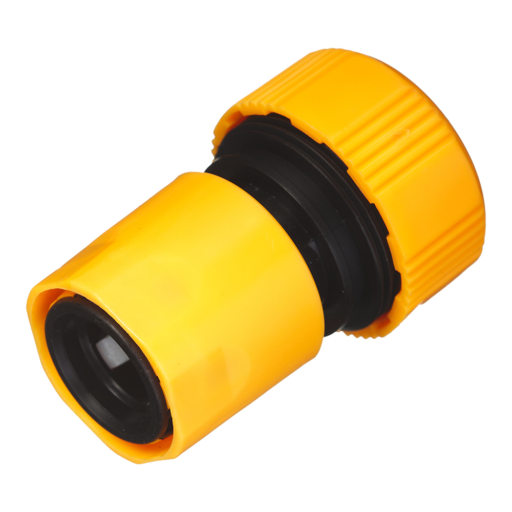 Соединитель 3/4 для поливочного шланга Вихрь пластиковый с аквастопом (73/7/2/18)