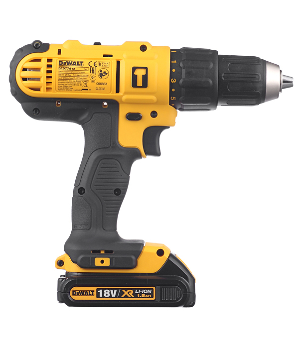 Дрель-шуруповерт ударная аккумуляторная DeWalt DCD776S2 18 В 1,5 Ач