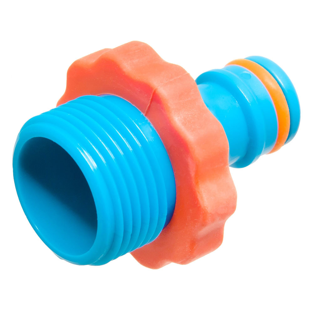 Штуцер 3/4 для соединения шлангов MasterProf наружная резьба пластиковый (ДС.071500)