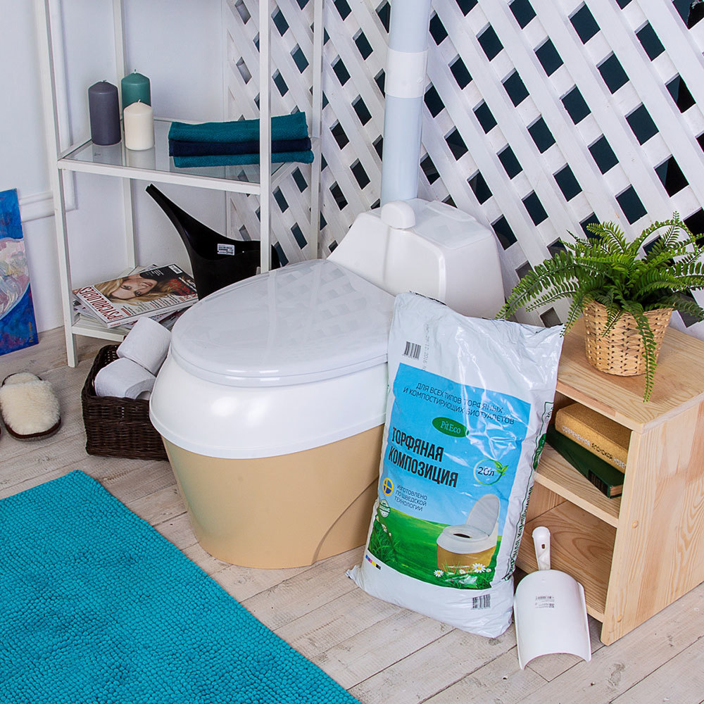 Биотуалет торфяной компостирующий Piteco 44 л