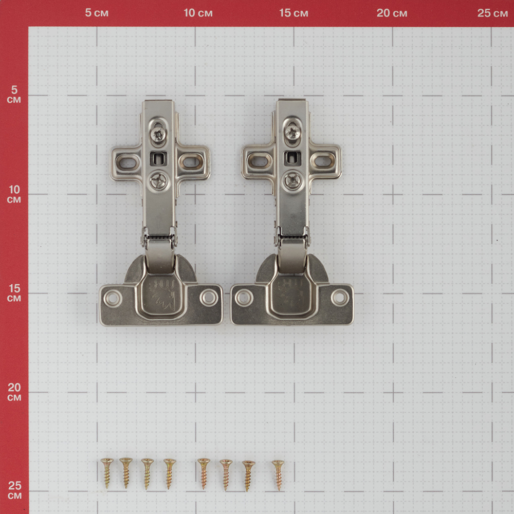 Петля мебельная Click 110° накладная с ответной планкой и доводчиком (2 шт.)
