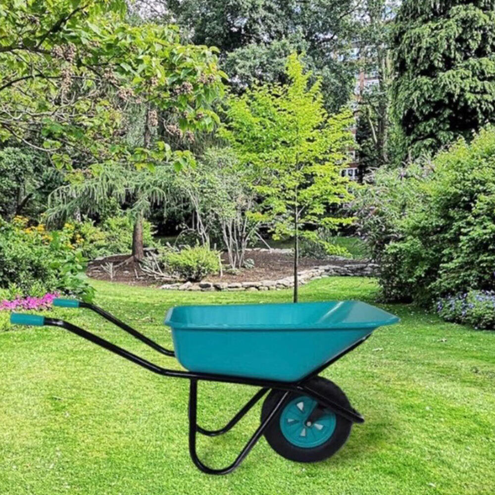 Тачка садово-строительная одноколесная РВ Пласт 120 л 180 кг ударопрочная усиленная морозостойкая (273)